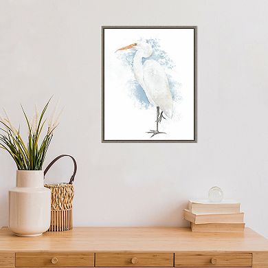 Amanti Art Coastal Heron I Framed Canvas Wall Art