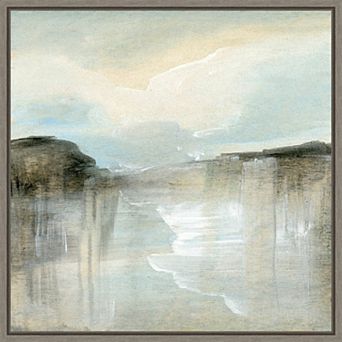 Amanti Art Quiet Beach Framed Canvas Wall Art