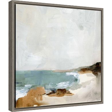 Amanti Art Ocean Beach Sigh II Framed Canvas Wall Art