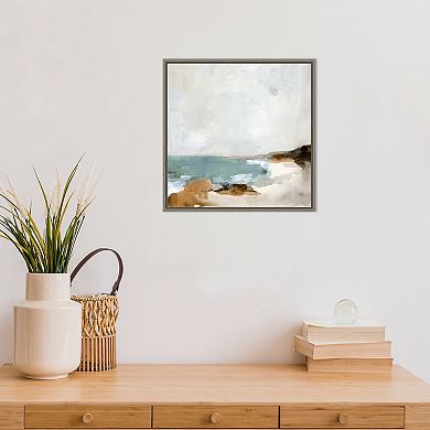 Amanti Art Ocean Beach Sigh II Framed Canvas Wall Art