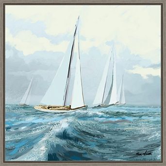Amanti Art Sailing Ships III Framed Canvas Wall Art
