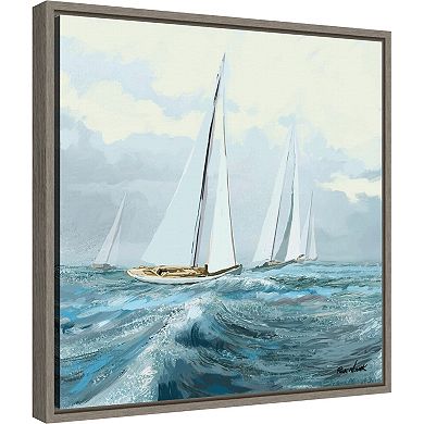 Amanti Art Sailing Ships III Framed Canvas Wall Art