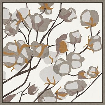 Amanti Art Cotton Blossoms II Framed Canvas Wall Art
