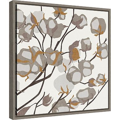 Amanti Art Cotton Blossoms II Framed Canvas Wall Art