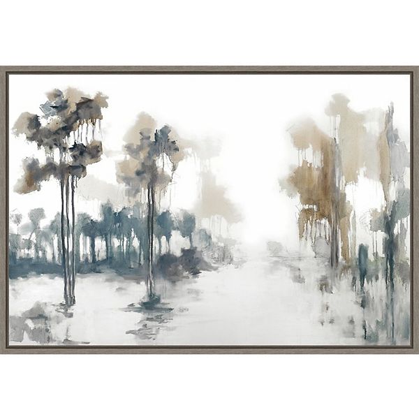 Amanti Art Back Roads Forest Fields Framed Canvas Wall Art