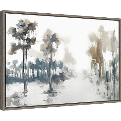 Amanti Art Back Roads Forest Fields Framed Canvas Wall Art