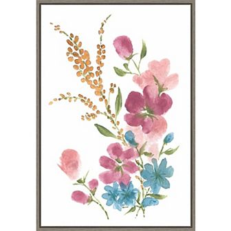 Amanti Art Boho Flower Bouquet I Framed Canvas Wall Art