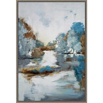 Amanti Art Finding Center Forest Creek Framed Canvas Wall Art