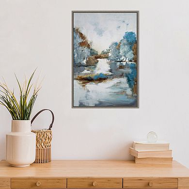 Amanti Art Finding Center Forest Creek Framed Canvas Wall Art