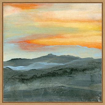 Amanti Art Over Blue Mountains Framed Canvas Wall Art