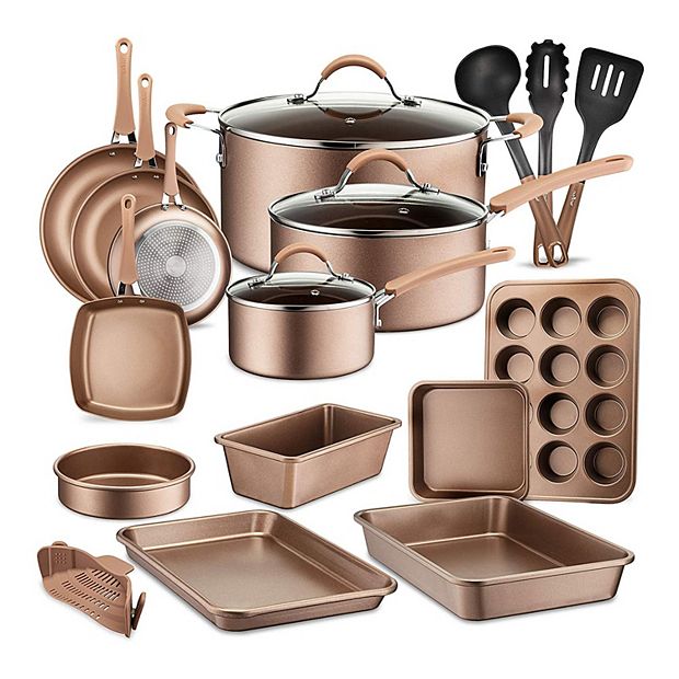 Styled Settings Copper Cooking Utensils for Cooking/Serving, Rose Gold  Kitchen Utensils -Stainless Steel Copper Serving Utensils Set 5