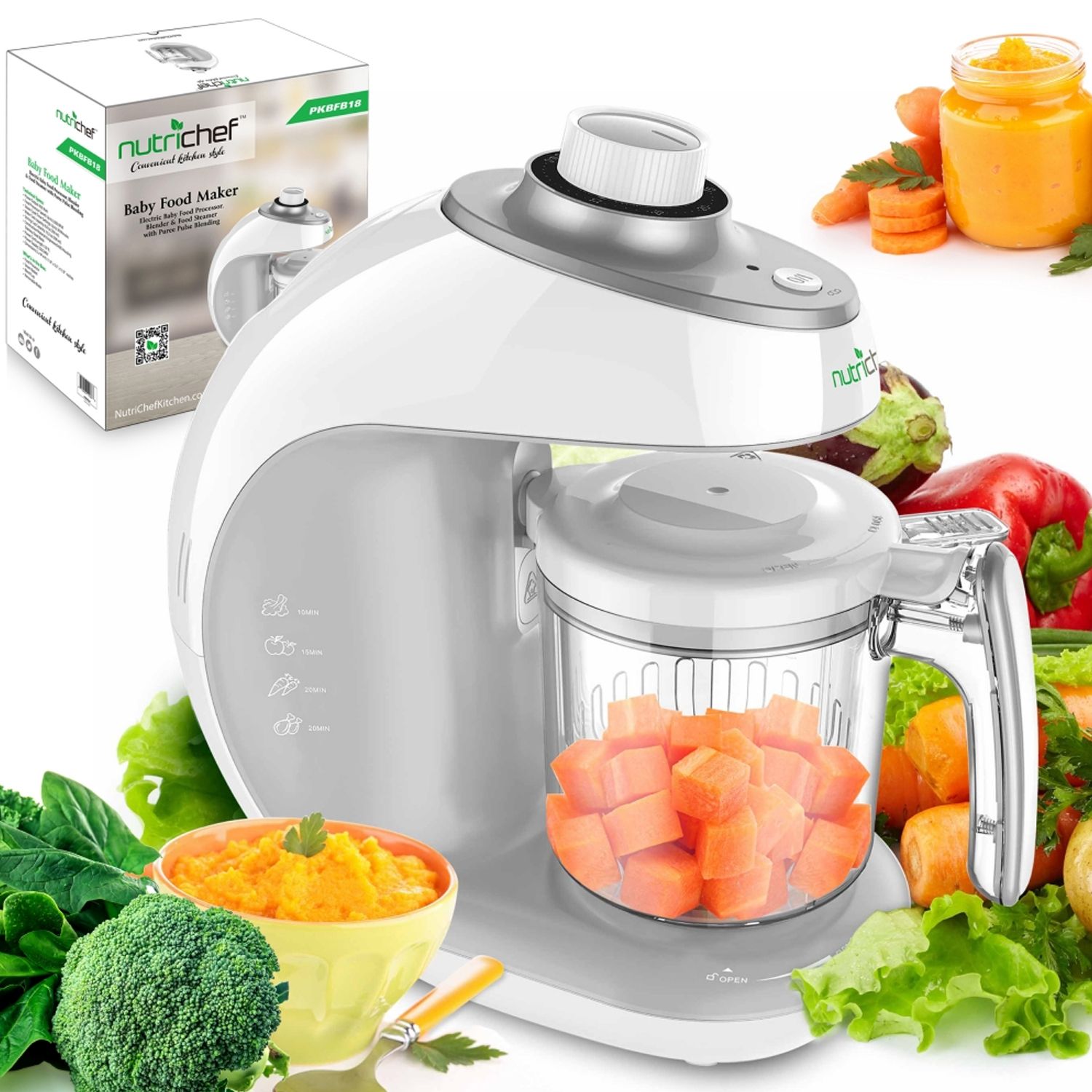  HOMCOM 2 in 1 Blender, Food Processor Combo for Chopping,  Slicing, Shredding, Mincing, Pureeing for Vegetable, Meat and Nuts, 500W  5-Cup Bowl, 1.5L Blender Jug, 3 Blades: Home & Kitchen