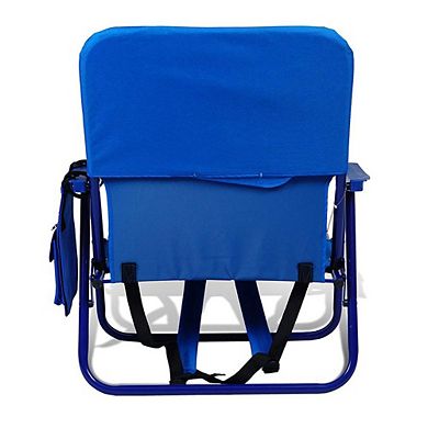 Copa Backpack Single Position Folding Aluminum Beach Lounge Chair, Royal Blue