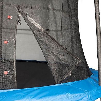 JumpKing JK15VC2 15 Foot Outdoor Trampoline & Safety Net Enclosure Kit, Blue