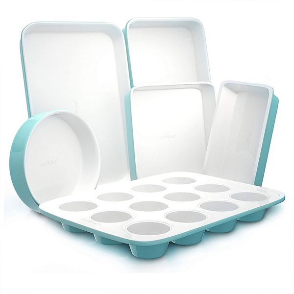 Nutrichef 6-Pieces Kitchen Oven Baking Pans - Non-Stick Bake Tray Sheet Bakeware Set