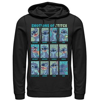 Disney's Lilo & Stitch the Emotions Of Stitch Panel Grid Men's Hoodie