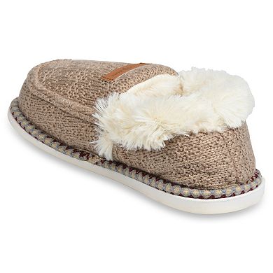 GaaHuu® Textured Knit Women's Moccasin Slippers