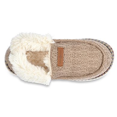 GaaHuu® Textured Knit Women's Moccasin Slippers