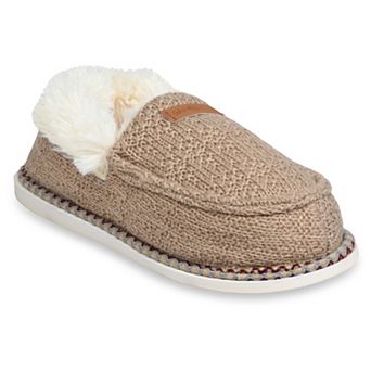 GaaHuu® Textured Knit Women's Moccasin Slippers