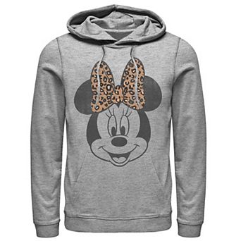 Disney's Minnie Mouse Leopard Print Bow Portrait Men's Hoodie