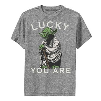 Boys 8-20 Star Wars Yoda Lucky You Are Saint Patrick's Performance Graphic Tee