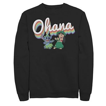 Disney's Lilo & Stitch Ohana Rainbow Men's Fleece Sweatshirt