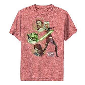 Boys 8-20 Star Wars: Clone Wars Light Side Group Shot Performance Graphic Tee