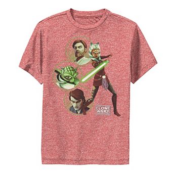 Boys 8-20 Star Wars: Clone Wars Light Side Group Shot Performance Graphic Tee