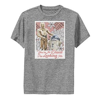 Boys 8-20 Star Wars R2-D2 C-3PO Droid I'm Looking For Valentine's Day Performance Graphic Tee