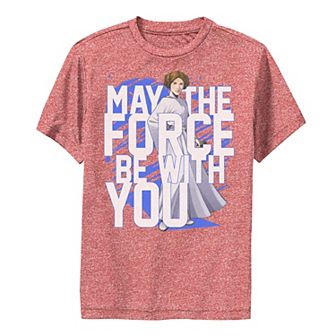 Boys 8-20 Star Wars Force Be With You Princess Leia Performance Graphic Tee