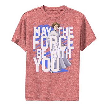 Boys 8-20 Star Wars Force Be With You Princess Leia Performance Graphic Tee