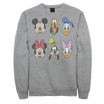 Disney's Mickey & Friends Men's Group Shot Heads Sweatshirt