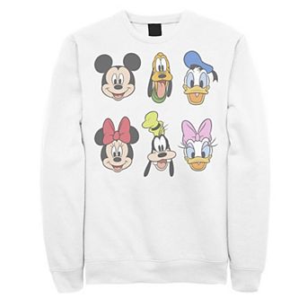 Disney's Mickey & Friends Men's Group Shot Heads Sweatshirt