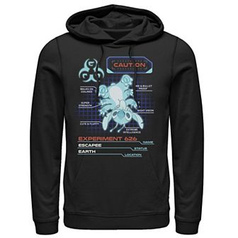 Disney's Lilo & Stitch Men's Experiment 626 Status Blue Grid Hoodie