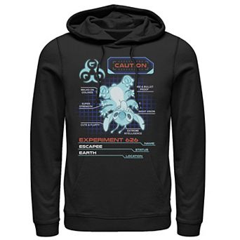 Disney's Lilo & Stitch Men's Experiment 626 Status Blue Grid Hoodie