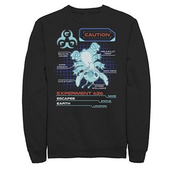 Disney's Lilo & Stitch Experiment 626 Status Blue Grid Men's Sweatshirt