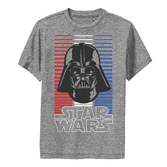 Boys 8-20 Star Wars Darth Vader Red White & Blue Stripes Performance Graphic Tee