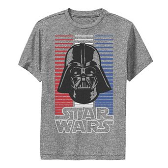 Boys 8-20 Star Wars Darth Vader Red White & Blue Stripes Performance Graphic Tee