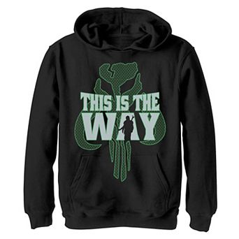 Boys 8-20 Star Wars: The Mandalorian This Is The Way Logo Silhouette Graphic Fleece Hoodie