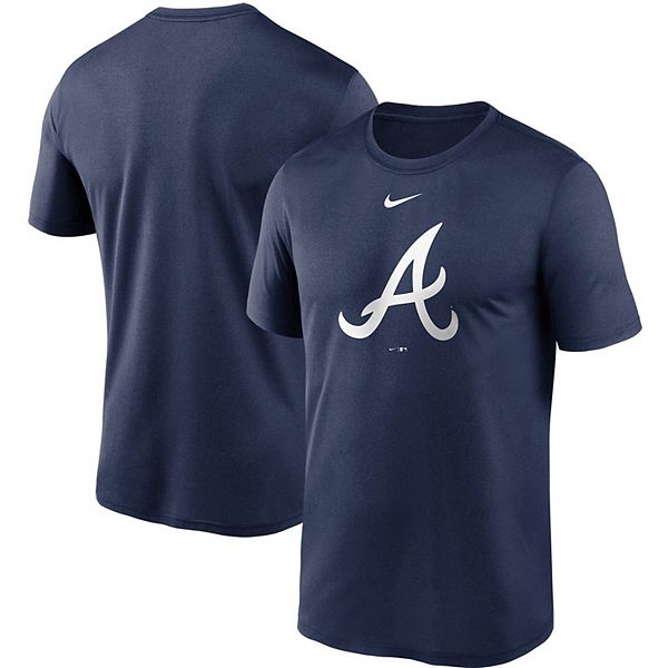 Men's Nike Navy Atlanta Braves Large Logo Legend Performance T-Shirt