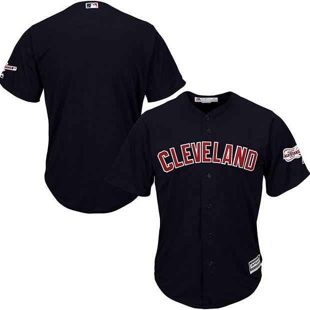 Men's Majestic Navy Cleveland Indians Team Official Jersey