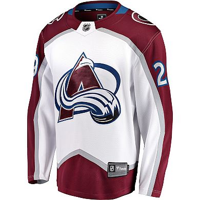 Men's Fanatics Branded Nathan MacKinnon White Colorado Avalanche Away Premier Breakaway Player Jersey