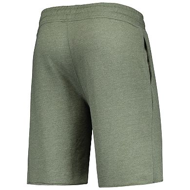 Men's Concepts Sport Heathered Olive Oakland Athletics Mainstream Tri-Blend Shorts