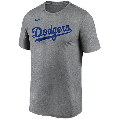 Men's Nike Gray Los Angeles Dodgers Wordmark Legend Performance T-Shirt