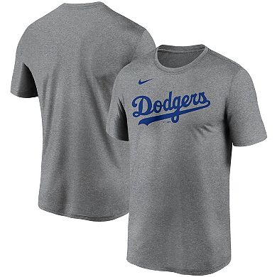 Men's Nike Gray Los Angeles Dodgers Wordmark Legend T-Shirt