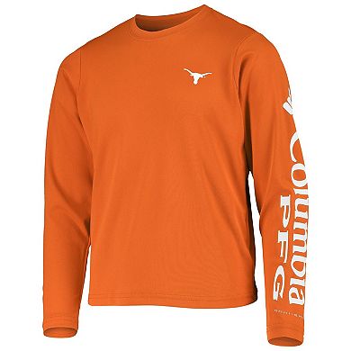 Youth Texas Orange Texas Longhorns PFG Terminal Tackle Long Sleeve Omni-Shade T-Shirt