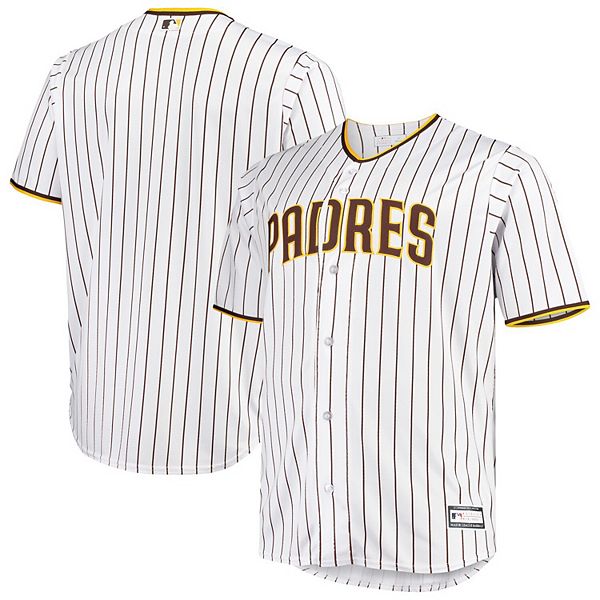 Women's Custom San Diego Padres Authentic White /Brown Home Jersey