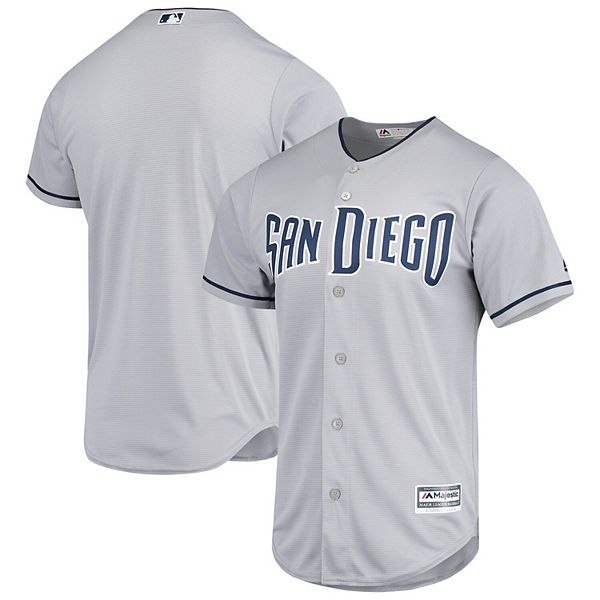 Men's Majestic Gray San Diego Padres Team Official Jersey