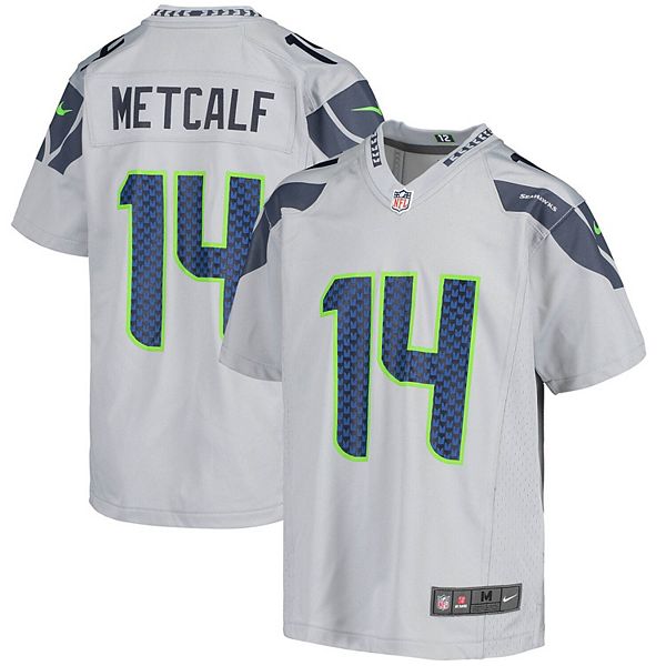 Youth Nike DK Metcalf Gray Seattle Seahawks Game Jersey