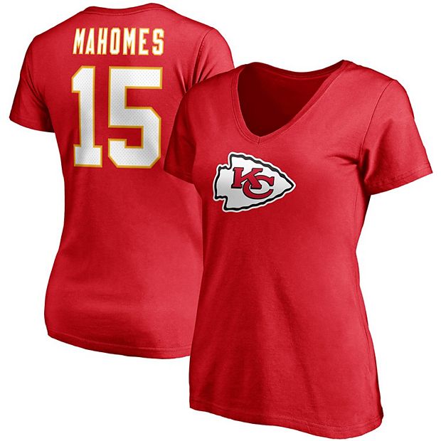 Girls Youth Patrick Mahomes Pink Kansas City Chiefs Fashion Fan Gear V-Neck  T-Shirt